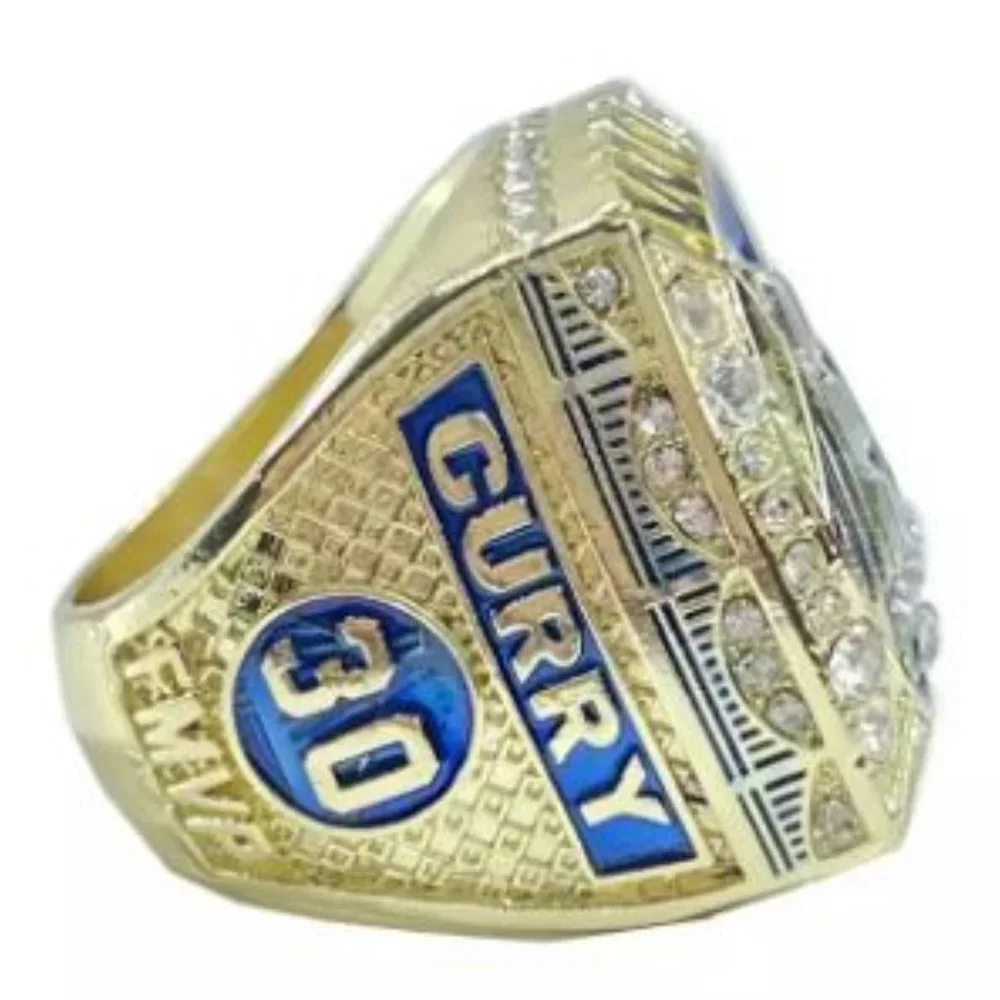 Golden State Warriors Championship Ring 2022 Steph‎ Curry Fan Edition Gold
